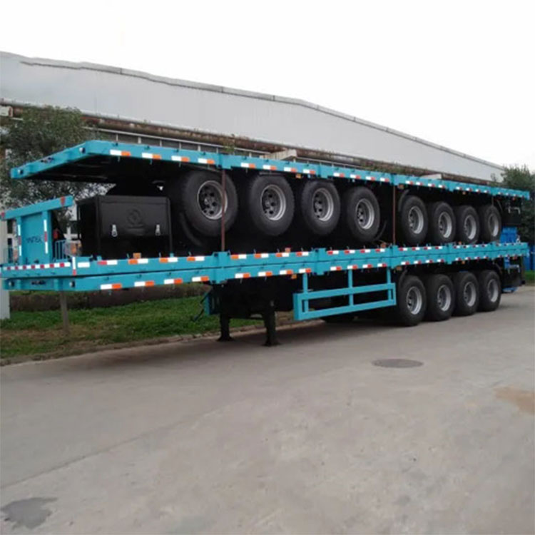 Trailer bán trục phẳng bốn trục 60T